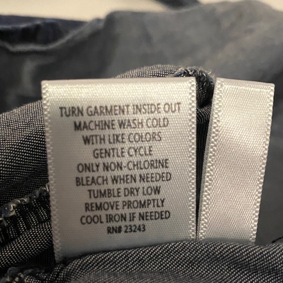 Blue Denim High Neck Top - Picture 10 of 11